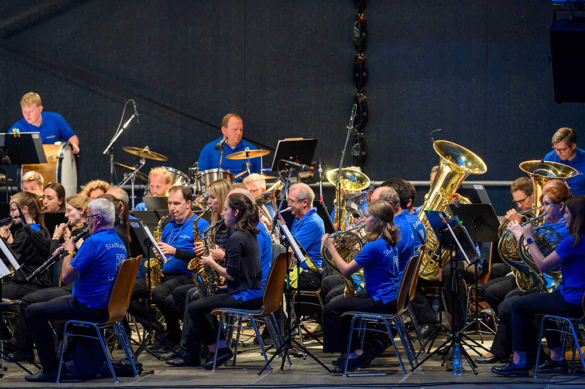 Stadtkapelle Leonding bei einem Open-Air-Konzert.